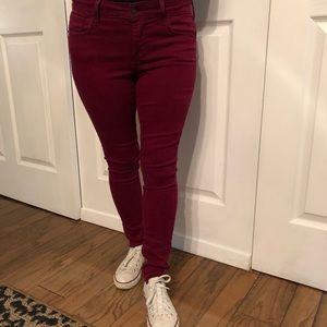 Burgundy Old Navy Rockstar Jeans